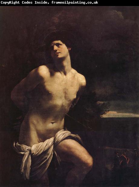 Guido Reni Saint Sebastien martyr dans un paysage
